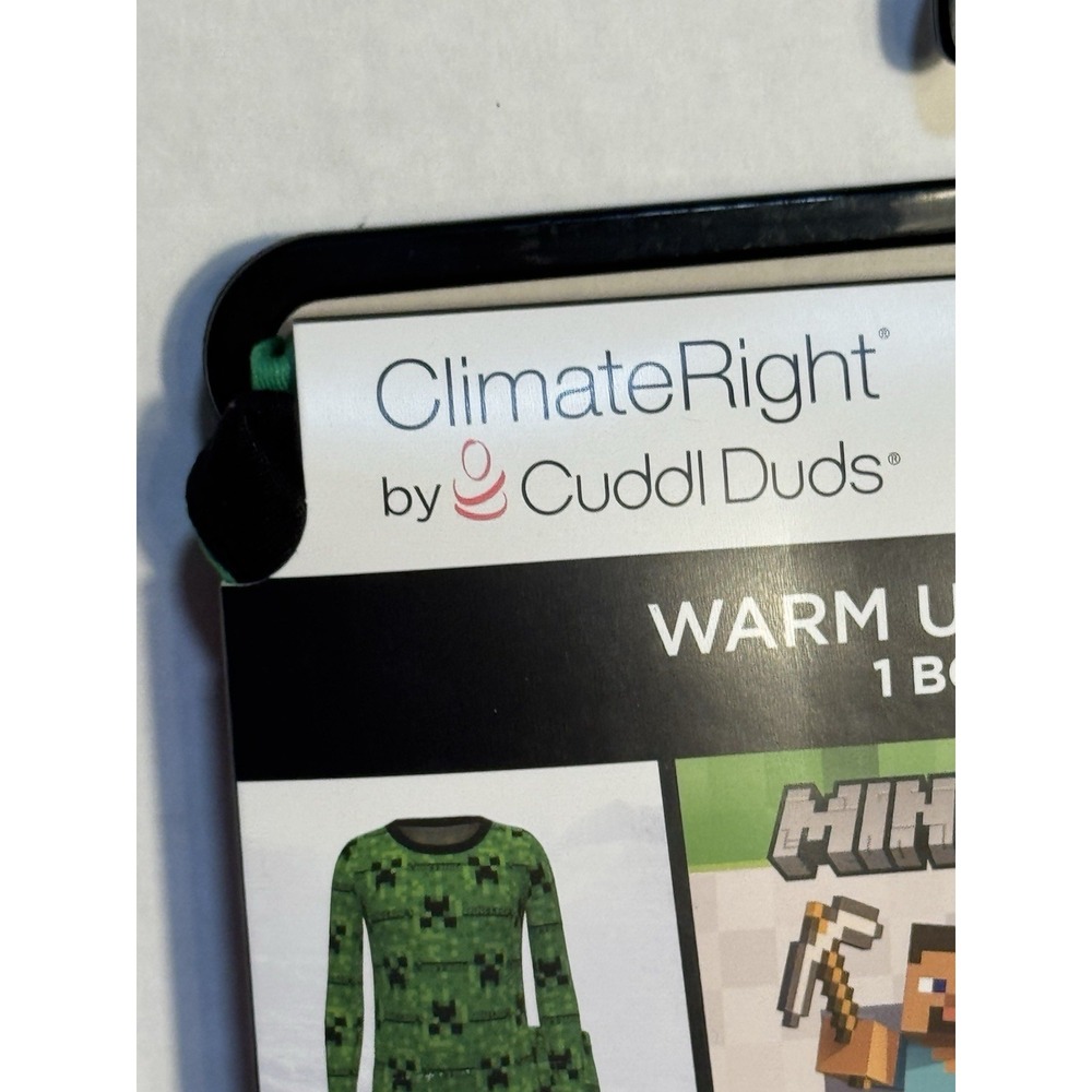 Cuddle Duds Boy's ClimateRight Minecraft Warm Underwear Set‎ Brand New Size 6/7 - Picture 2 of 10